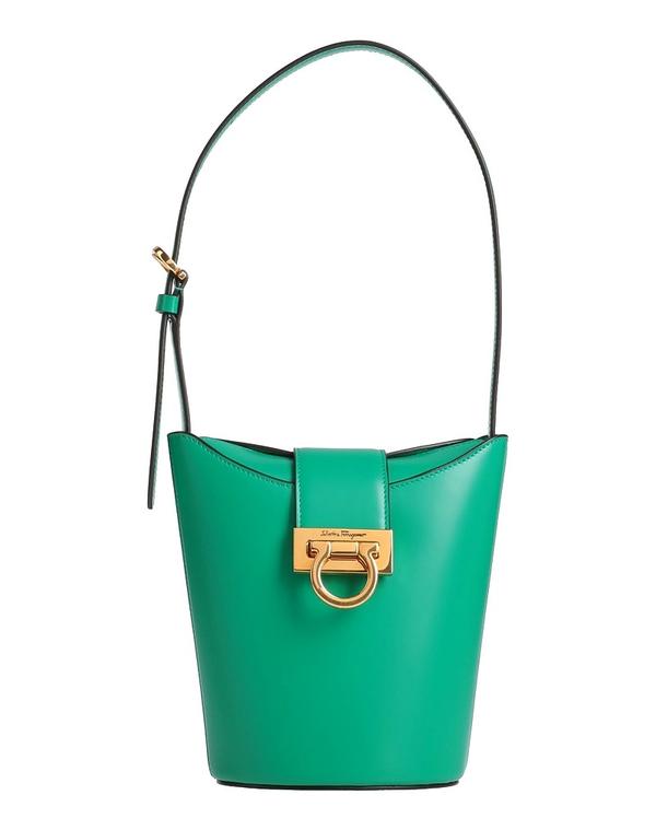 フェラガモ レディース 御徒面子 FERRAGAMO ハンドバック Green 緑であること