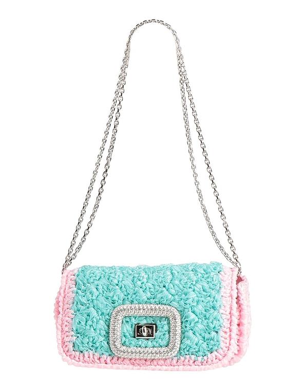 ロジェ・ヴィヴィエ レディース 御徒面子 ROGER VIVIER ショルダーバッグ Turquoise Blue 青色