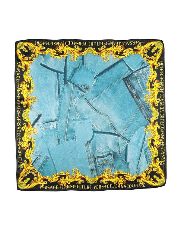 ヴェルサーチ レディース アクセサリー マフラー・ストール・スカーフ VERSACE JEANS COUTURE マフラー＆スカーフ Blue ブルー