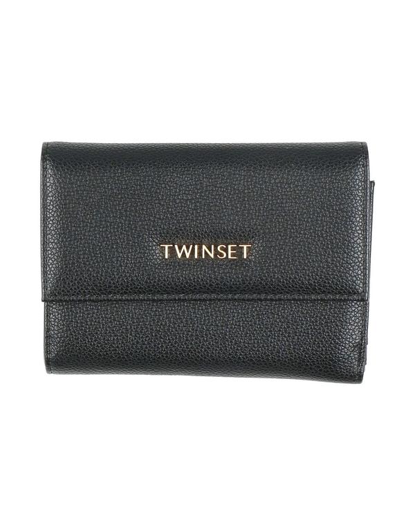 ツイン仕掛ける レディース 付属物 札入れ TWINSET 札入れ Black 黒いこと バッグ・小物・ブランド雑貨-レディース財布