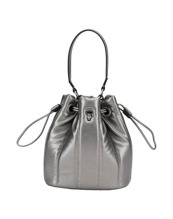 カール ラガーフェルド レディース バッグ KARLAGERFELD ハンドバッグ Lead Gray グレー｜ReVida 店