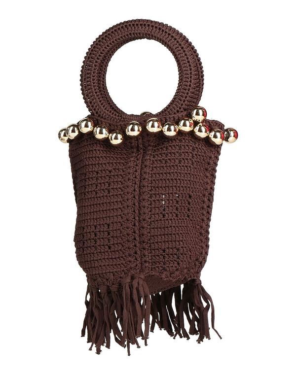 サンドロ レディース バッグ SANDRO ハンドバッグ Dark Brown ブラウン