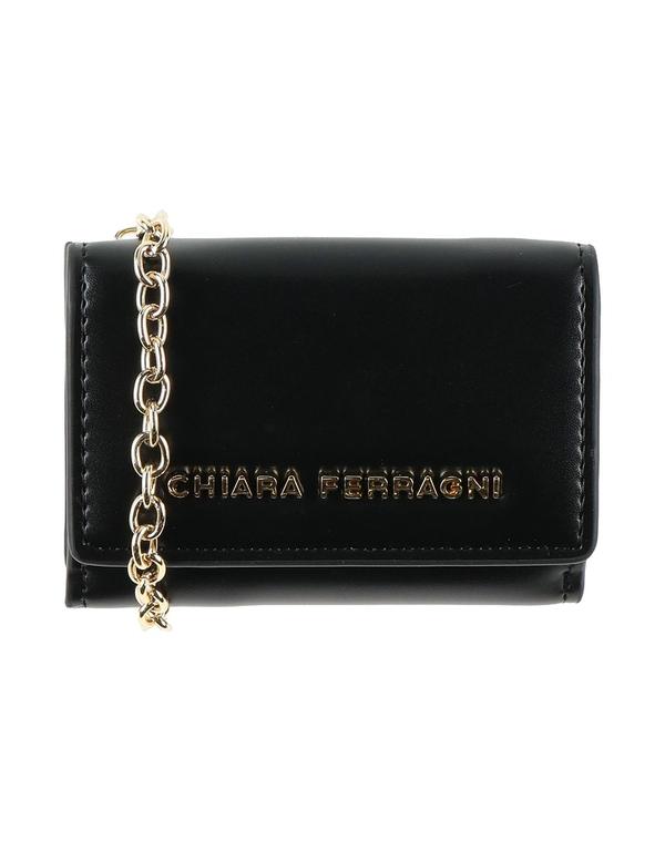 シアラフェラーニ レディース 付属品 紙入れ CHIARA FERRAGNI 紙入れ（同盟罷業一回り付き添い人） Black 黒いこと
