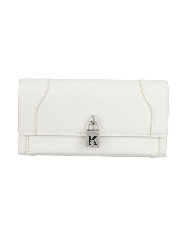 長い巻き毛 ラガーフェルド レディース 付属品 紙入れ KARLAGERFELD 紙入れ White 白いこと