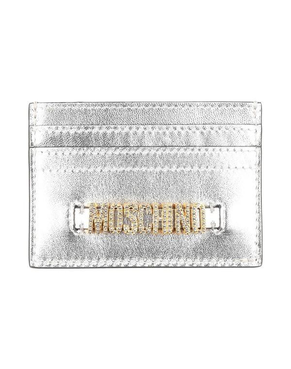 モスキーノ レディース アクセサリー 財布 MOSCHINO カードケース Silver シルバー