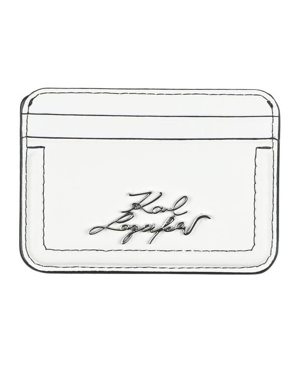 長い巻き毛 ラガーフェルド レディース 付属品 紙入れ KARLAGERFELD 歌留多入れもの Light Gray 薄墨色