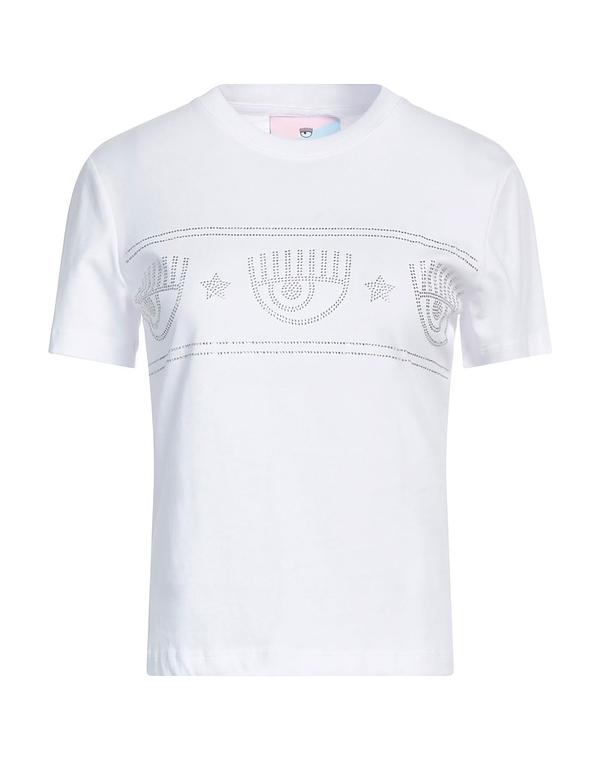 シアラフェラーニ レディース トップス プルオーバー CHIARA FERRAGNI Ｔシャツ White 白いこと