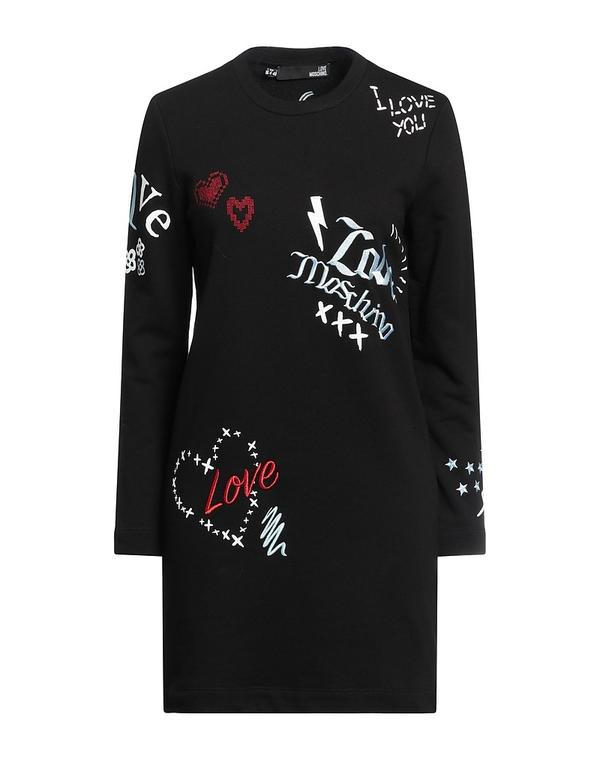 ラブ モスキーノ レディース トップス ワンピース LOVE MOSCHINO ミニワンピース・ドレス Black ブラック