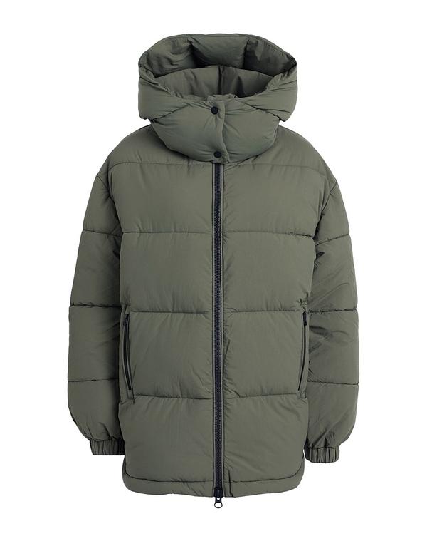 セ前日 ザ 間鴨 レディース アウター 上衣・上衣 SAVE THE DUCK パファージャケット Military Green 緑であること