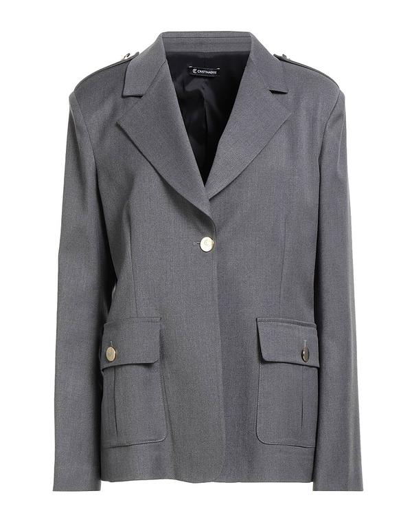 クリスチーナエフェ レディース アウター ジャケット・ブルゾン CRISTINAEFFE テーラードジャケット Gray グレー｜ReVida 店