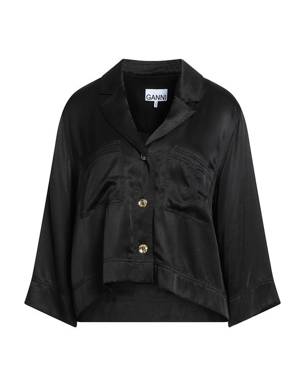 ガニー レディース トップス シャツ GANNI 無地シャツ＆ブラウス Black ブラック