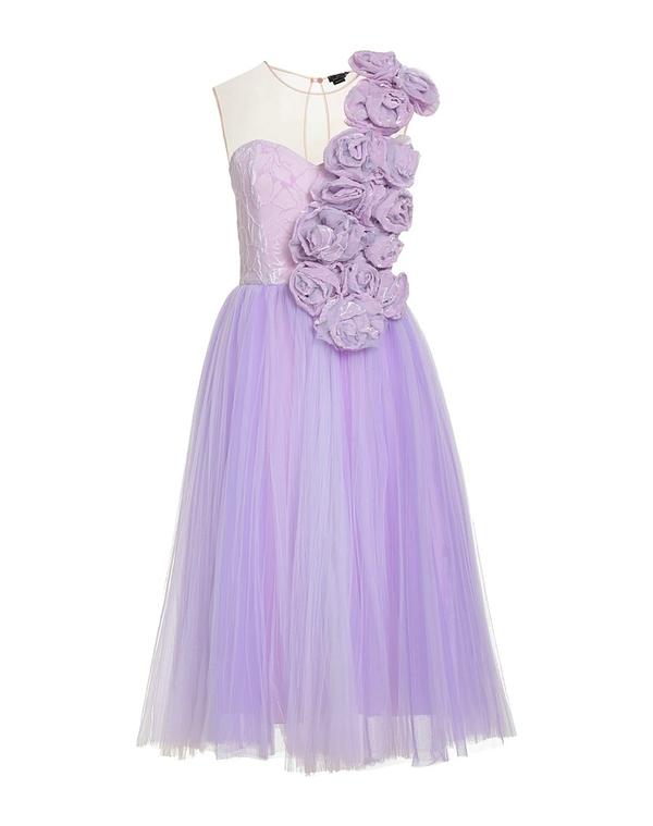 エリザベッタフランキ レディース トップス ワンピース ELISABETTA FRANCHI ひざ丈ワンピース Lilac ライラック