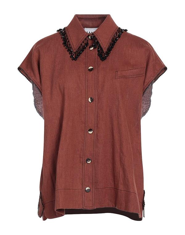 ガニー レディース トップス シャツ GANNI シャツ Brown ブラウン 29,770円