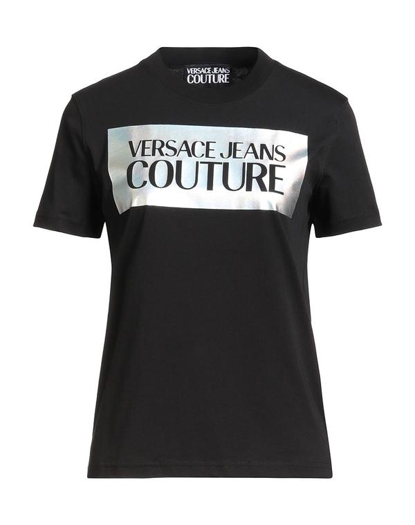 ヴェルサーチ レディース トップス Tシャツ VERSACE JEANS COUTURE Ｔシャツ Black ブラック