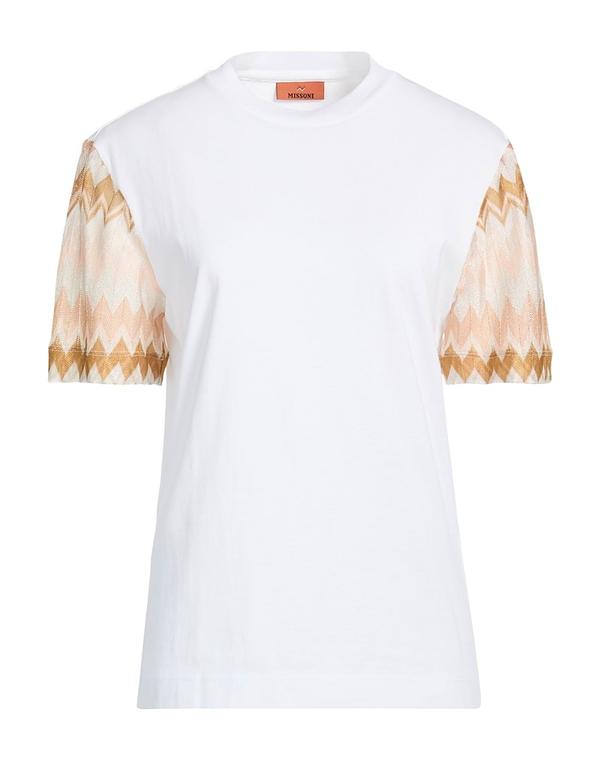 ミッソーニ レディース トップス Tシャツ MISSONI Tシャツ White ホワイト|ReVida 店