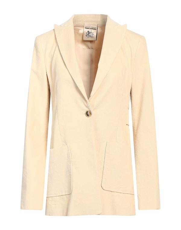 セミクチュール レディース アウター ジャケット・ブルゾン SEMICOUTURE テーラードジャケット Beige ベージュ