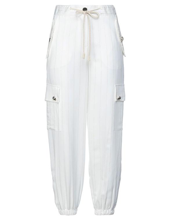 ブランドユニーク レディース ボトムス カジュアルパンツ BRAND UNIQUE カーゴパンツ White ホワイト
