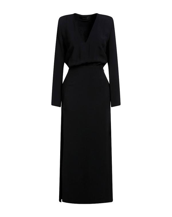 フェデリカ トシ レディース トップス ワンピース FEDERICA TOSI ロングワンピース・ドレス Black ブラック