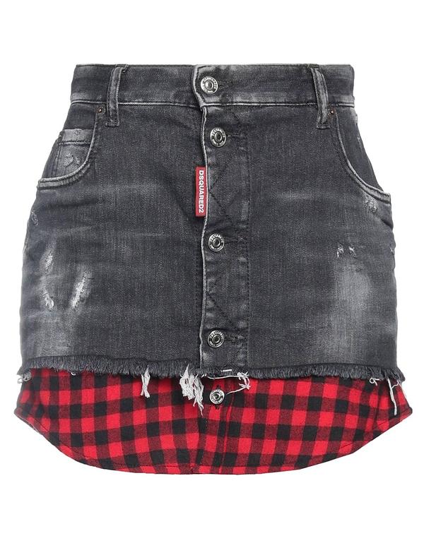 ディースクエアード レディース ボトムスカート DSQUARED2 デニムスカート Black ブラック