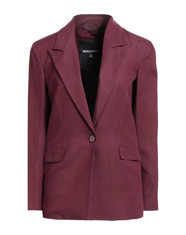 パトリツィア ペペ レディース アウター ジャケット・ブルゾン PATRIZIA PEPE テーラードジャケット Bordeaux