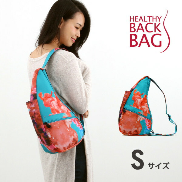 100 正規品 正規品 Bag プリント トロピカルオアシス Sサイズ Athletics ヘルシーバックバッグ 疲れない 旅行 レディース 斜めがけ カジュアル 旅行バッグ リュック 海外旅行 整理 軽い 軽量 ワンショルダー 2way ポケットいっぱい 多機能 アメリバッグ リココチ