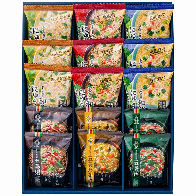 10%ポイントUPくらすわ●／和養生にゅうめん3種と五養粥3種 15食セット WGK-50