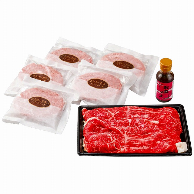 10%ポイントUP千成亭●／近江牛すき焼き＆近江牛と黒豚のハンバーグセット