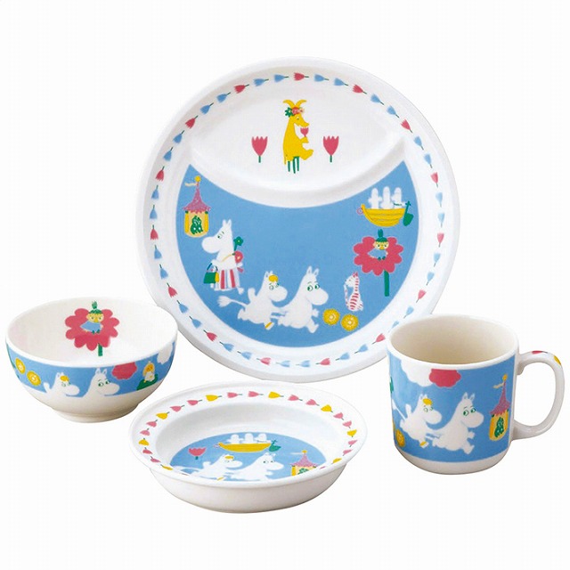 10%ポイントUPムーミン●／お子様食器4ピースセット