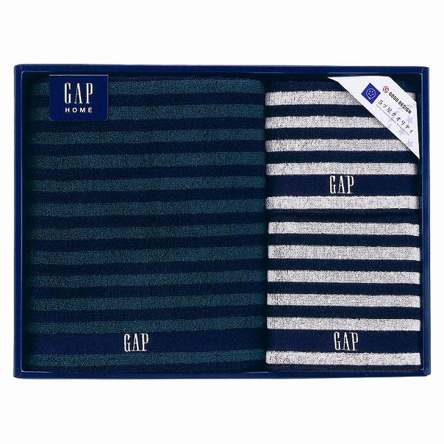 20%ポイントUP／GAP HOME NEW ボーダーギフト タオルセット