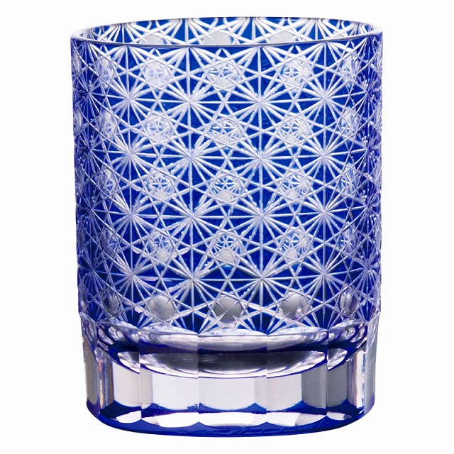 10%ポイントUP／●創作切子 匠 Premium／僥倖／オールドM（木箱入）●カラー／ブルー