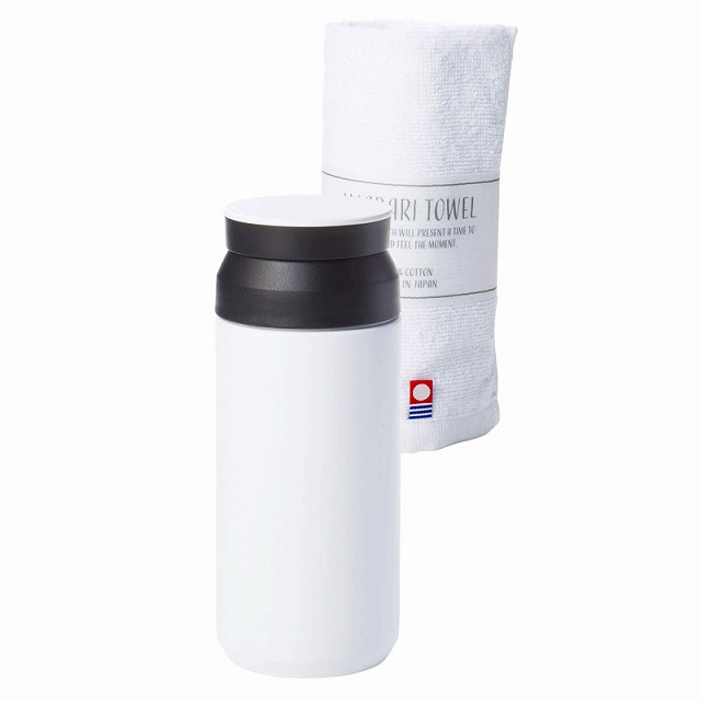 ●AMli HOME／ボトル340ml&今治タオル●カラー／ホワイト