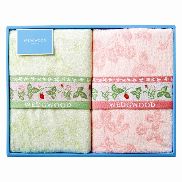 15%ポイントUP／●ウェッジウッド／ワイルドストロベリー／タオルケット2P｜レインボーやまむら