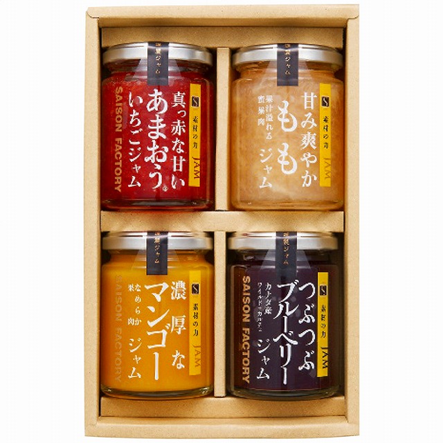 10%ポイントUP／●／セゾンファクトリー●／謹製ジャム4個詰合せ SJK-30NI