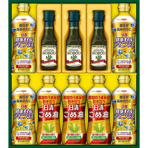 10%ポイントUP／日清オイリオ ボスコ　オリーブオイル＆ヘルシーオイルギフト 6,039円