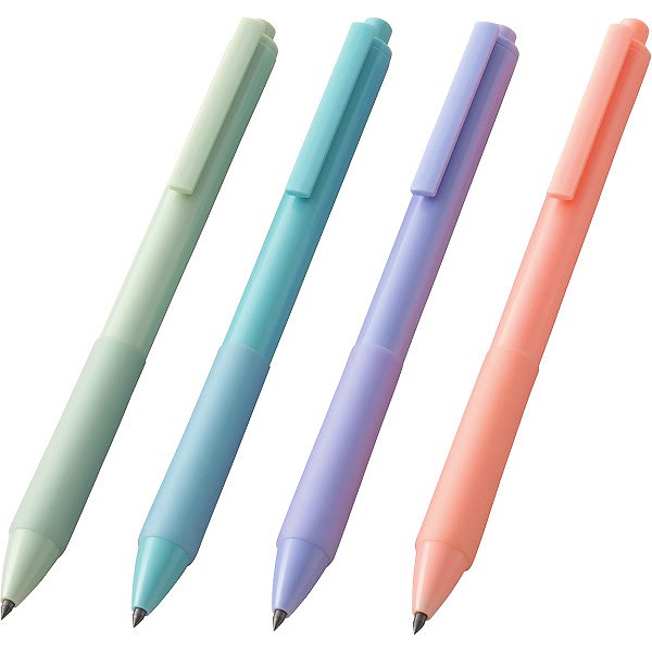 楽天市場】筆記具 鉛筆 軽くて長持ち ノック式半永久鉛筆4本セット