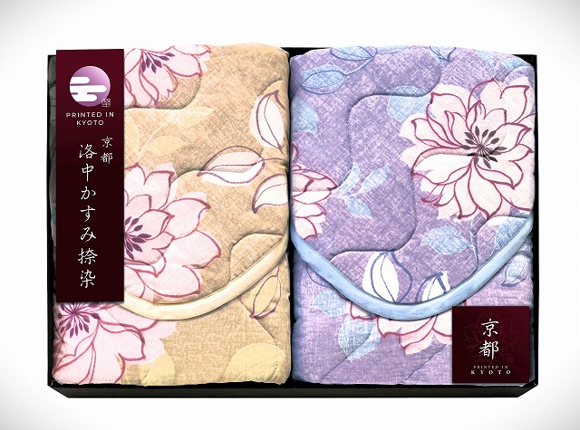 20%尖んがりUP／京都 洛中かすみ捺染●／敷パッティング2P 寝具-ベッドパッド・敷きパッド-インテリア・寝具・収納