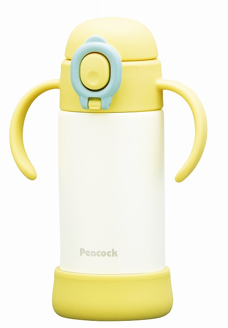 10%ポイントUP/ピーコック/ベビーストローマグ ハンドル付き 350ml●カラー/イエロー