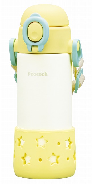 10%ポイントUP/ピーコック/ベビーストローマグ ベルト付 400ml●カラー/スターイエロー