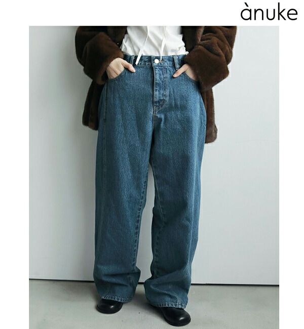 楽天市場】anuke（アンヌーク）/Waist Tuck Denim ウエストタック