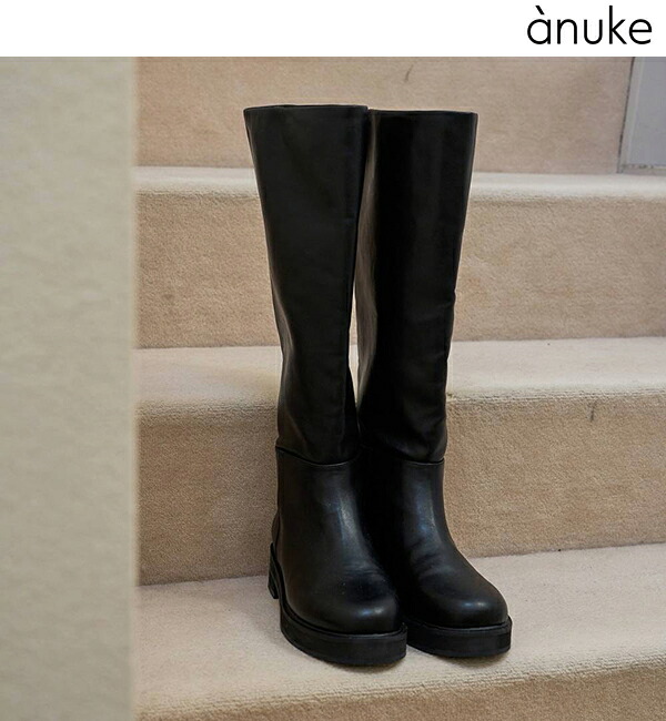 【予約商品】anuke アンヌーク  Ecoleather Long Boots 62521007 9月末～10月末入荷予定 後払い決済利用不可 2026Prefall 2026秋冬 新作 キャンセル返品不可