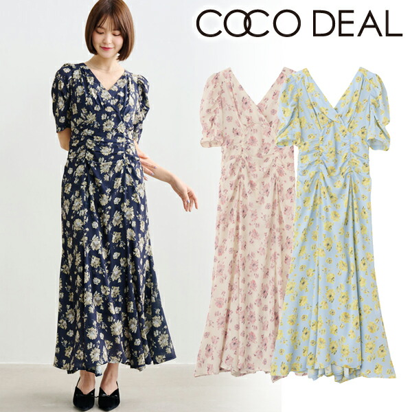 【即日送りとどける】COCODEAL ココディール 御花刷り上げるVのど首衣装 76215316   26SS 2026春夏 新作 とり止める返品不可