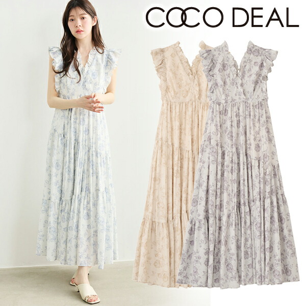 【即日発送】COCODEAL ココディール フラワープリントアシメティアードワンピース 76515501 26FW 2026秋冬 新作 キャンセル返品不可|セレクトショップreal
