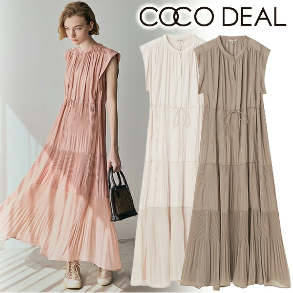 SOLD OUT】COCODEAL ココディール/プリーツティアードノースリ 