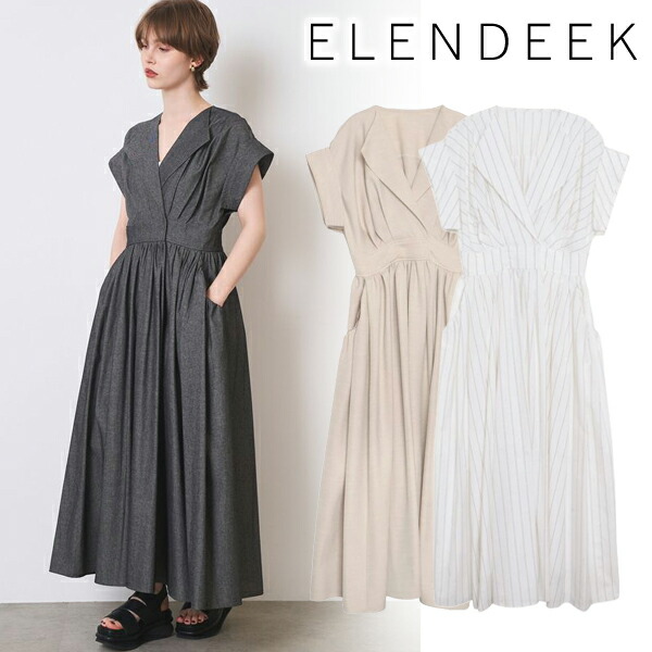 【継続期間押さえる10%OFF】【取って置く商いもの】ELENDEEK エレンディーク  OPEN COLLAR SHIRT OP オープンカラーシャツワンピース 512640320201 7月末～8月末入荷予定を組む 後ばらい決済当て嵌める不可 26FW 2026秋冬 新作 とり止める返品不可