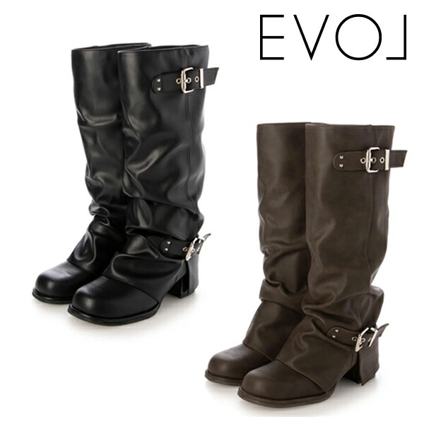 【SALE30%OFF+エントリーでP2倍】【即日発送(火曜除く)】EVOL イーボル カバーエンジニアロングブーツ IZ5878 25FW 2025秋冬 新作 キャンセル返品不可