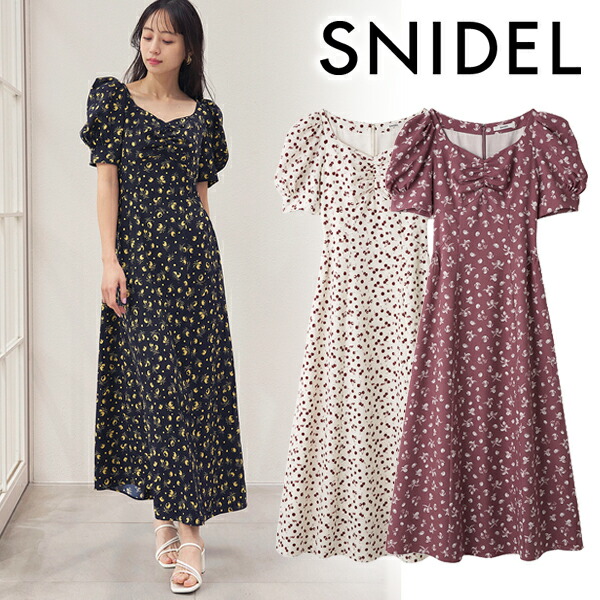 【百貨店SALE押さえる10%OFF+WエントリーでP4倍】【即日送りとどける】SNIDEL スナイデル  Sustainableフルーツプリントパフスリワンピース SWFO262015   26SS 2026春夏 新作 取りやめる返品不可