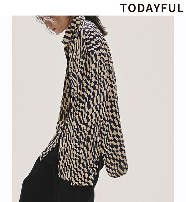 todayful Stripe Over Shirts ベージュ　ブルー 楽天市場】【即日出荷】TODAYFUL トゥデイフル Stripe Over Shirts