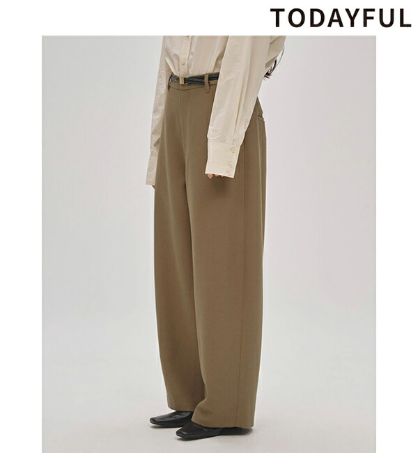 【SALE30%OFF+エントリーでP2倍】【即日発送】TODAYFUL トゥデイフル Wide Cocoon Trousers 12520722 ワイドコクーントラウザーズ 2025winter 2025冬 新作 キャンセル返品不可 12,936円