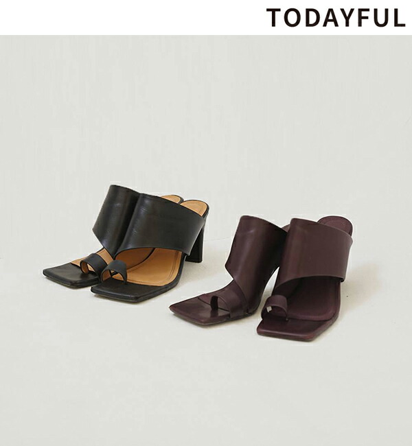 【即日発送】TODAYFUL トゥデイフル  Square Leather Sandals 12611021   2026spring/summer 2026春夏 新作 キャンセル返品不可