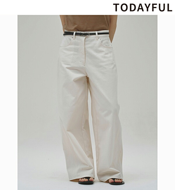 【予約商品】TODAYFUL トゥデイフル Cottontwill Cocoon Pants 12620704 9月中～10月中入荷予定 後払い決済利用不可 2026Prefall 2026秋冬 新作 キャンセル返品不可